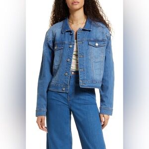 Nordstrom BP Canyon Denim Trucker Jean Jacket - Authentic Light Blue Wash